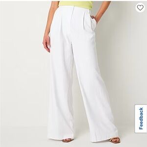 Worthington Womens Mid Rise Wide Leg Pant